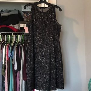 black lace dress